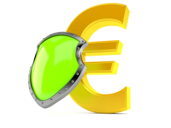 Euro currency with protective shield — 스톡 사진