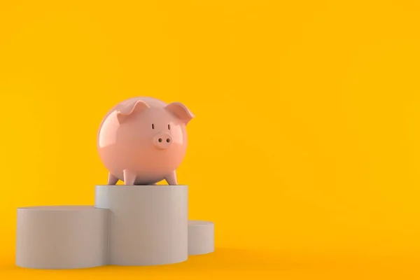 Piggy bank op het podium — Stockfoto