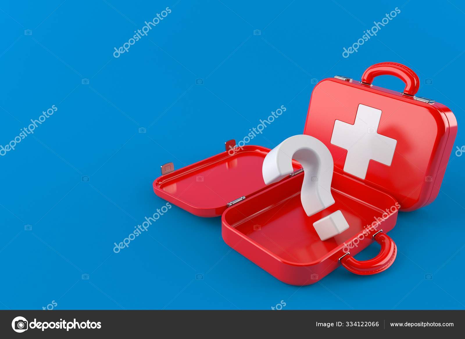 Question Mark Inside First Aid Kit Stock Photo By C Talaj 334122066