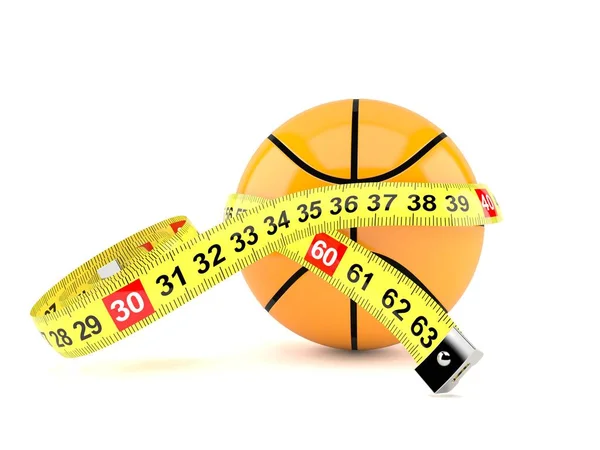 Баскетбольний м'яч з сантиметром — стокове фото