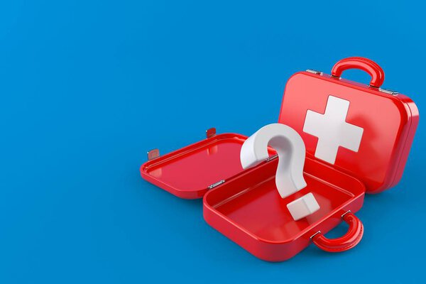 Знак вопроса внутри аптечки
