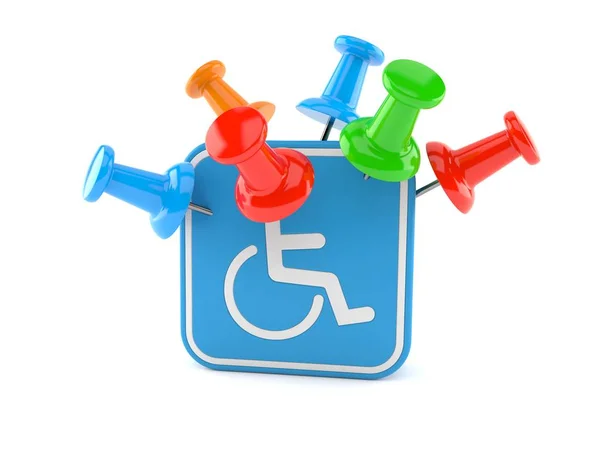 Símbolo Handicap con chinchetas —  Fotos de Stock