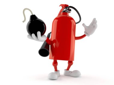 Yangın söndürücü karakteri bomba taşıyor.