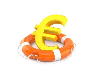 Yaşam şamandırası içinde Euro para birimi