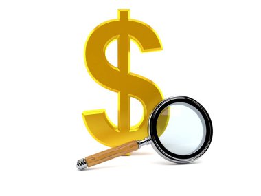 Büyüteçle birlikte para birimi