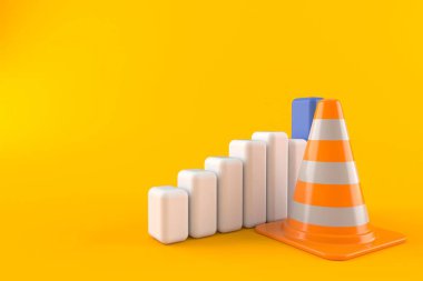 Haritalı trafik konisi