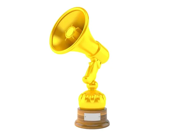 Megaphone golden trophy — Stock Photo, Image
