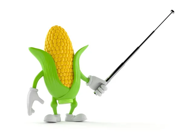 İşaret çubuğuyla hedef alınmış mısır karakteri — Stok fotoğraf