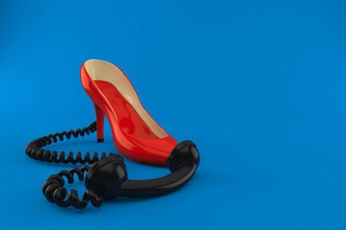 Telefon ahizeli yüksek topuklu.