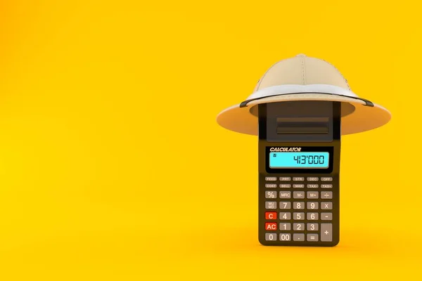 Taschenrechner mit Safari-Hut — Stockfoto