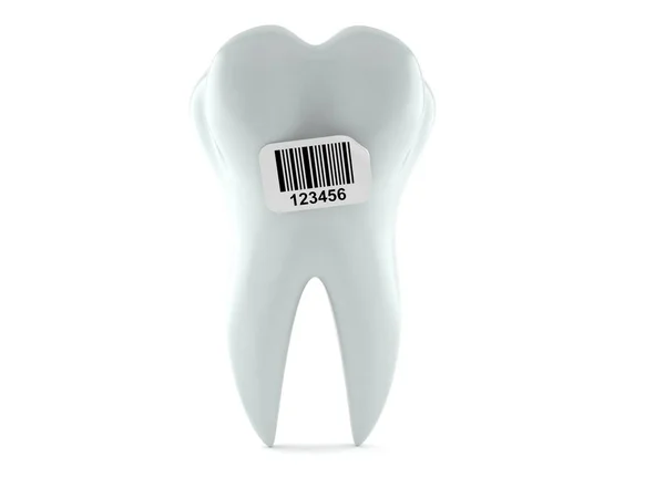 Zub s čárovým kódem — Stock fotografie