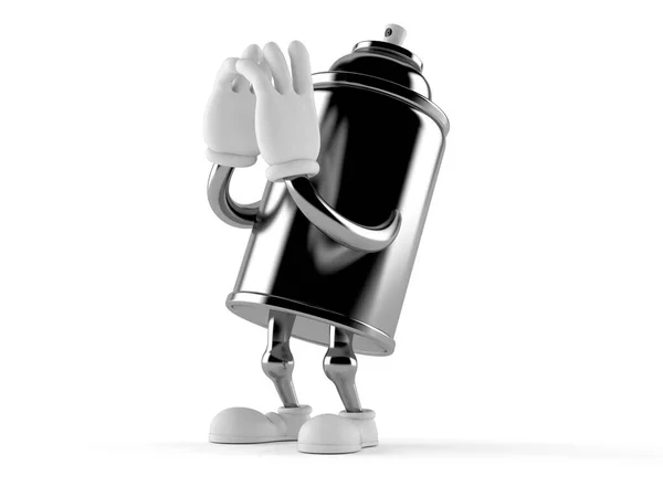 Spray Can Character Shouting Isolated White Background Illustration — Stock Photo, Image