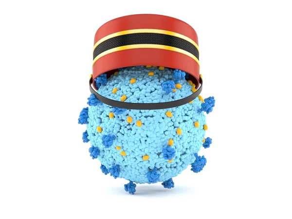 Virus Con Cappello Ragazzo Isolato Sfondo Bianco Illustrazione — Foto Stock