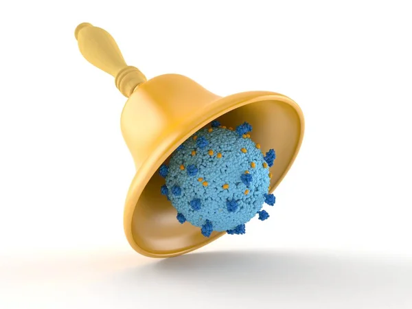 带有手铃的病毒在白色背景上被隔离 3D说明 — 图库照片