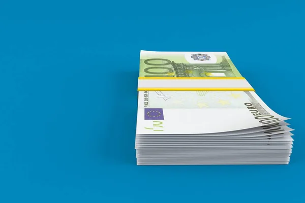 Euro Moeda Isolada Fundo Azul Ilustração — Fotografia de Stock