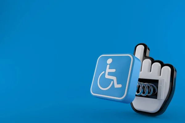 Symbol Handicap Kursorem Sieciowym Odizolowanym Niebieskim Tle Ilustracja — Zdjęcie stockowe