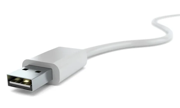 Usb Kabel Isolerad Vit Bakgrund Illustration — Stockfoto