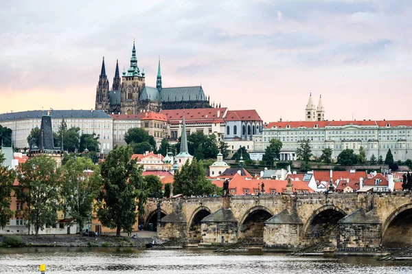 View of the Prague Castle in the evening, Czech Republic — Stock Photo, Image