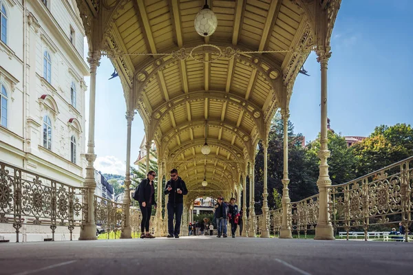 Karlovy Vary sau Carlsbad în vestul Boemiei, Republica Cehă — Fotografie, imagine de stoc