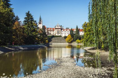 Pruhonice Chateau ve Çek Cumhuriyeti'nde Park