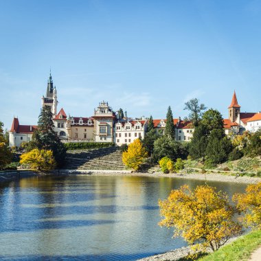 Pruhonice Chateau ve Çek Cumhuriyeti'nde Park
