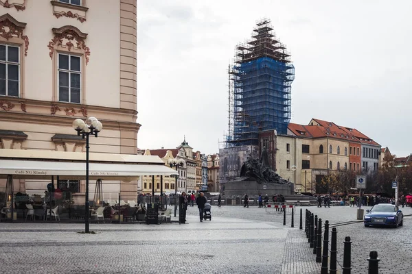 Remont ratusza w Prague, Republika Czeska — Zdjęcie stockowe