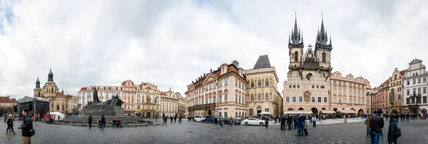 Panorama, prager altstadtplatz, tschechische republik — Stockfoto