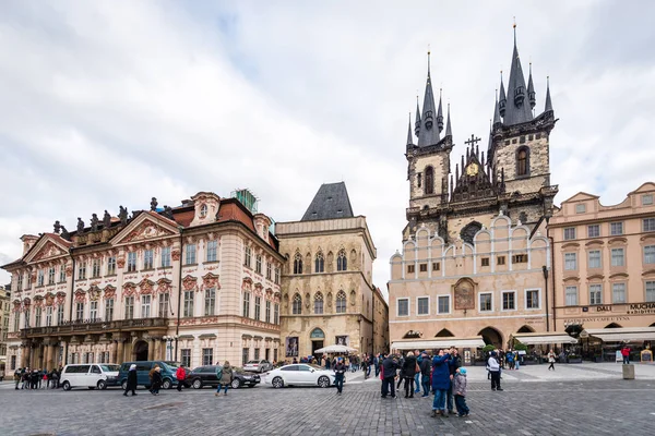 Prag 'daki eski şehir meydanı, Çek Cumhuriyeti — Stok fotoğraf