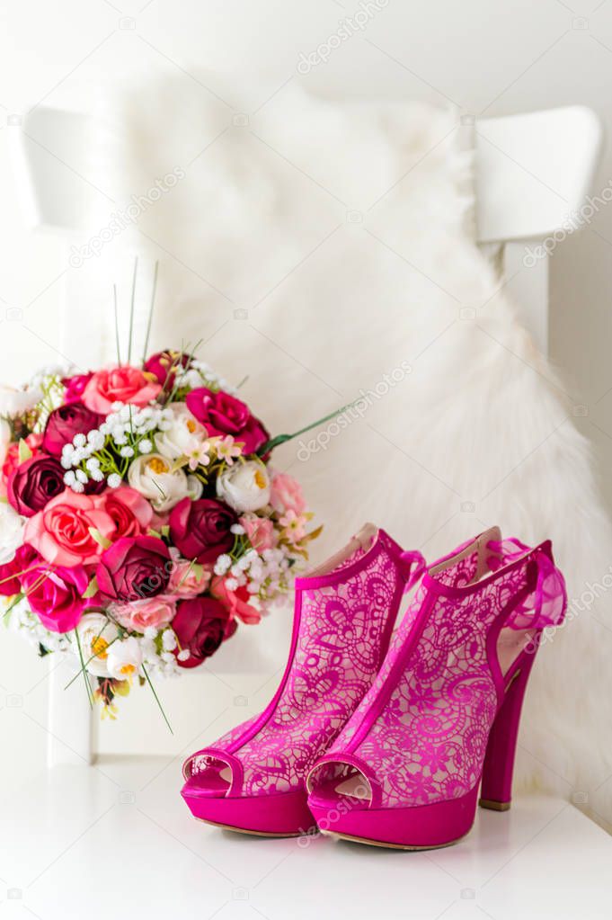 Wedding detail photography. Bridal shoes