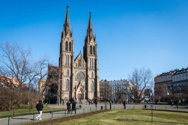 Kilise Saint Ludmila Namesti Miru Square, Prag