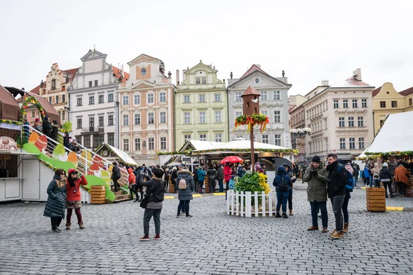 Praskie jarmarki wielkanocne na rynku Staromiejskim — Zdjęcie stockowe