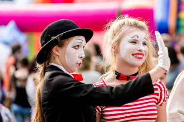 Üzgün MIME komedyen portresi