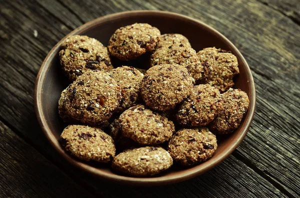 Elma püresi yulaf ezmeli kurabiye ile kurutulmuş cranberries