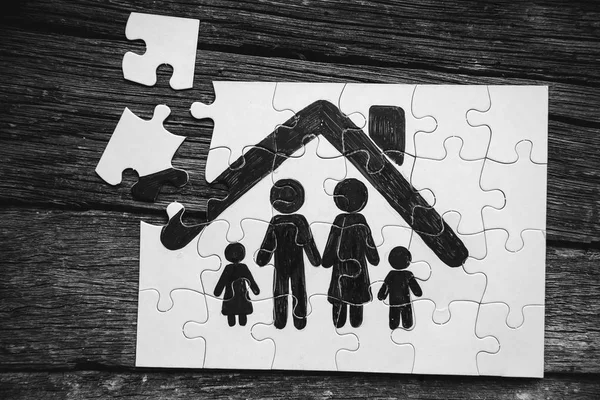 Family concept, puzzle.