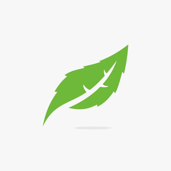 Логотип Зеленого Листа Векторні Ілюстрації — стоковий вектор