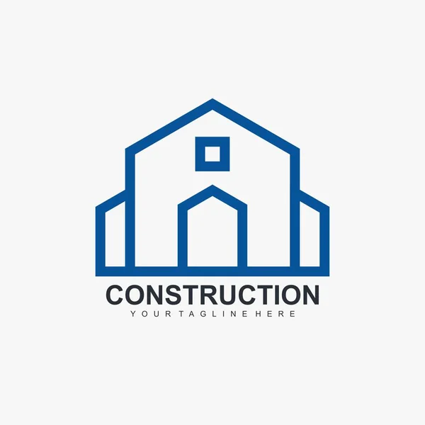 Home Construcción Logo Elemento — Vector de stock