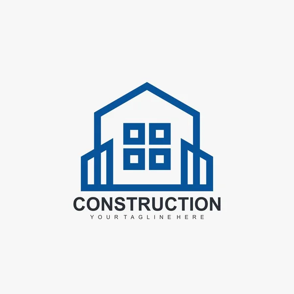 Unsur Logo Konstruksi Rumah - Stok Vektor