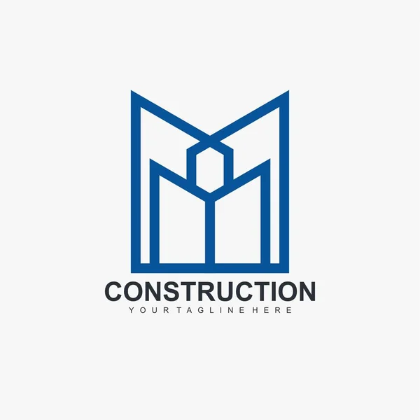 Unsur Logo Konstruksi Rumah - Stok Vektor