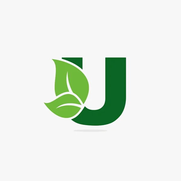 Лист Зеленого Листа Ілюстрація Логотипу — стоковий вектор