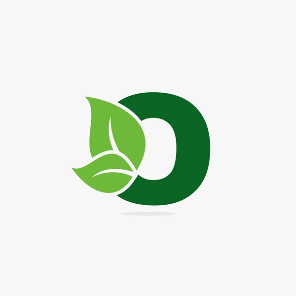 Mektup yaprak yeşil logo illüstrasyon.