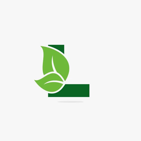 Лист Зеленого Листа Ілюстрація Логотипу — стоковий вектор