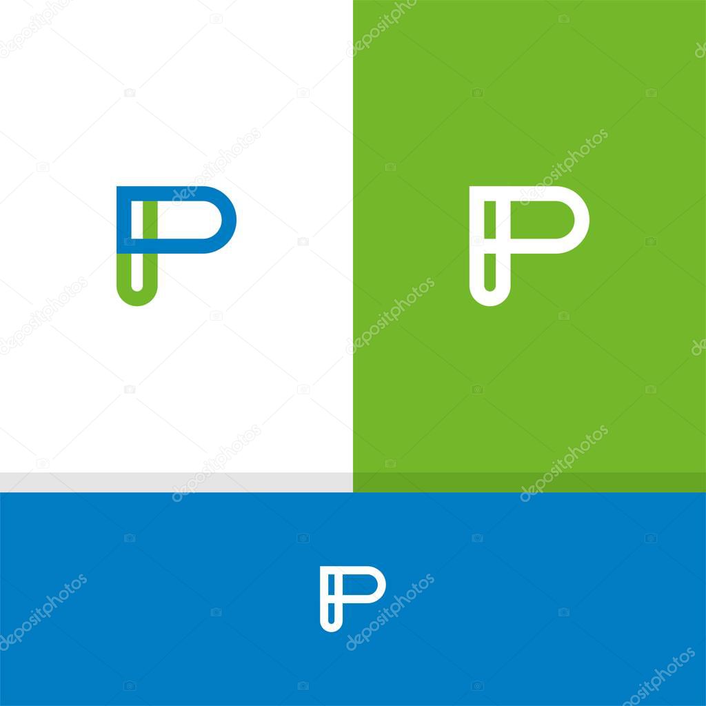 P letter logo element for your business.