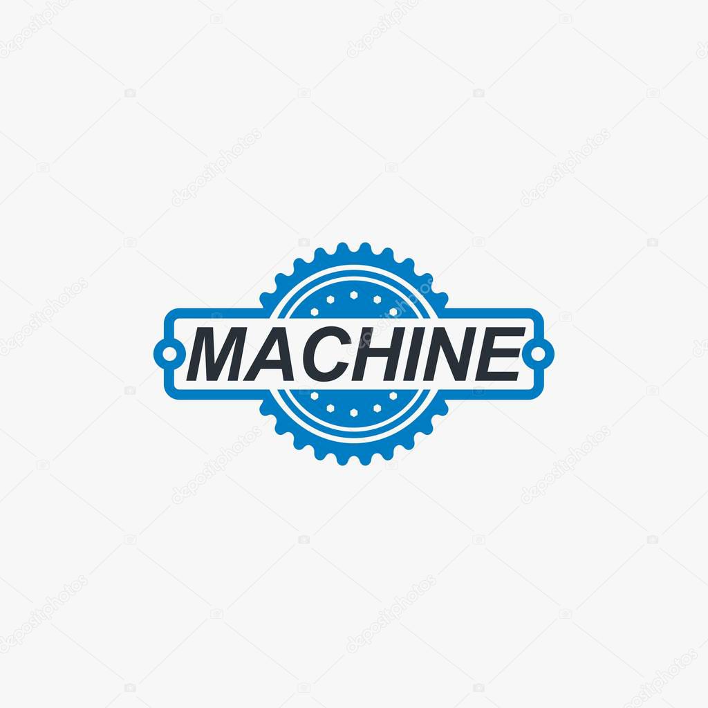 Gear machine logo vector illustration for your industry business.
