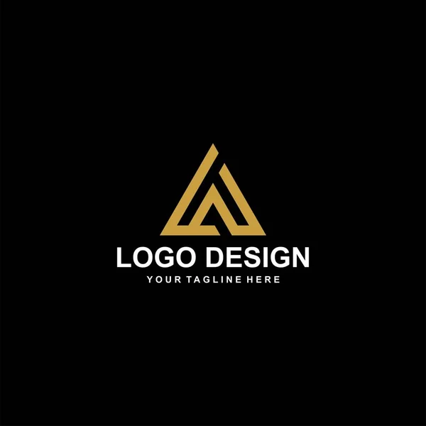 Mountain Abstrakt Logotyp Design Vektor Triangel Abstrakt Ikon Illustration Utformning — Stock vektor