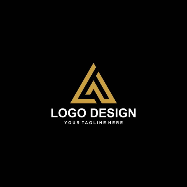 Mountain Abstrakt Logotyp Design Vektor Triangel Abstrakt Ikon Illustration Utformning — Stock vektor