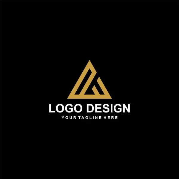 Mountain Abstrakt Logotyp Design Vektor Triangel Abstrakt Ikon Illustration Utformning — Stock vektor