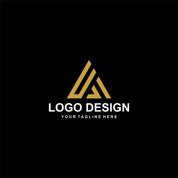 Hora Abstraktní Logo Design Vektor Obrázek Abstraktní Ikony Trojúhelníku Návrh — Stockový vektor