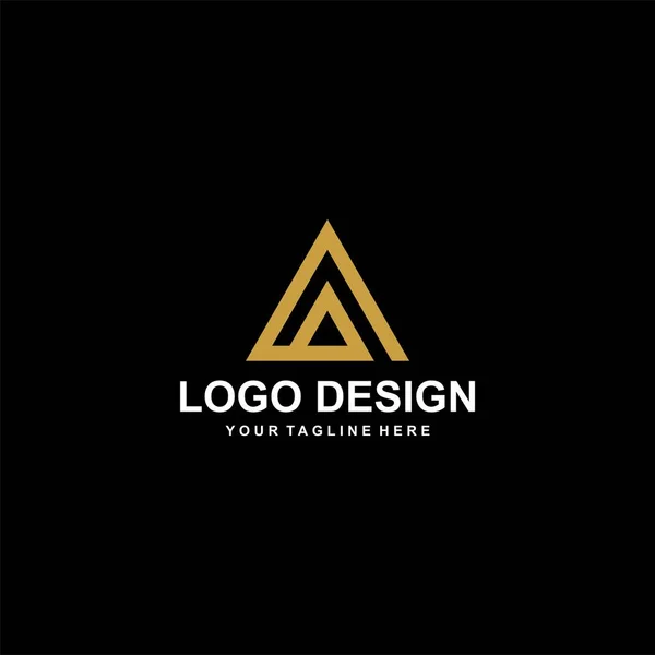 Berg Abstraktes Logo Design Vektor Dreieck Abstrakte Symbolillustration Buchstabe Logo — Stockvektor