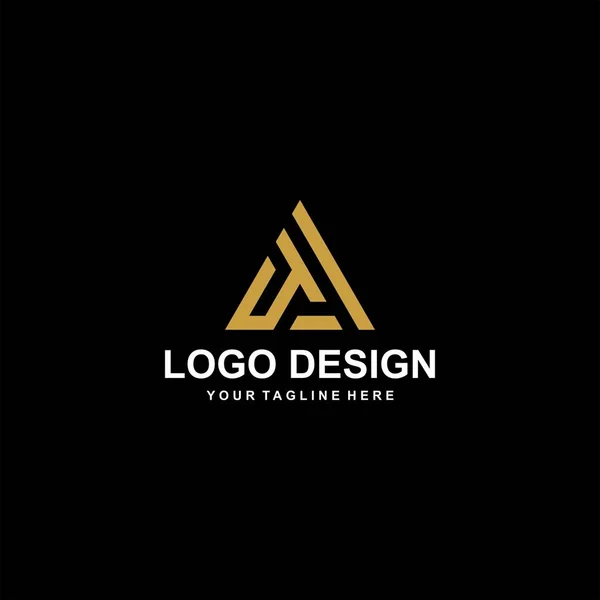 Hora Abstraktní Logo Design Vektor Obrázek Abstraktní Ikony Trojúhelníku Návrh — Stockový vektor