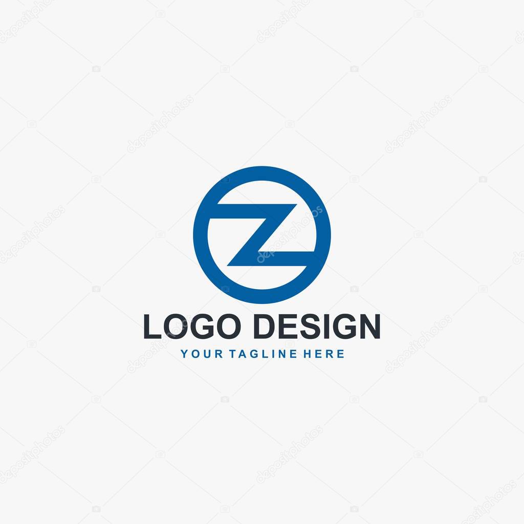 Letter OZ logo design vector, type O and Z monogram logo illustration.